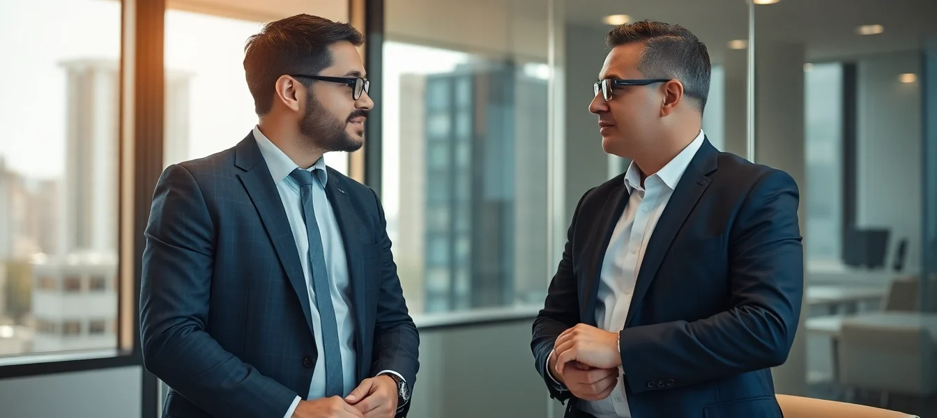 Professioneller Headhunter Vertrieb im Gespräch mit einem Kandidaten für die Führungsebene.