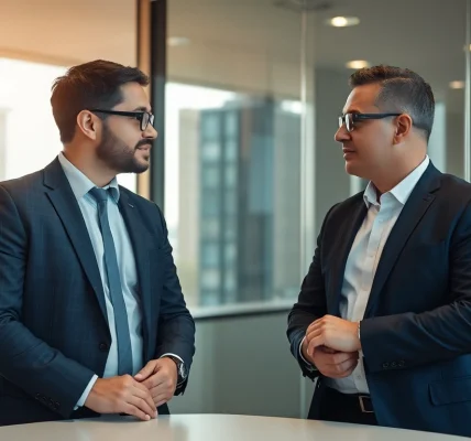 Professioneller Headhunter Vertrieb im Gespräch mit einem Kandidaten für die Führungsebene.