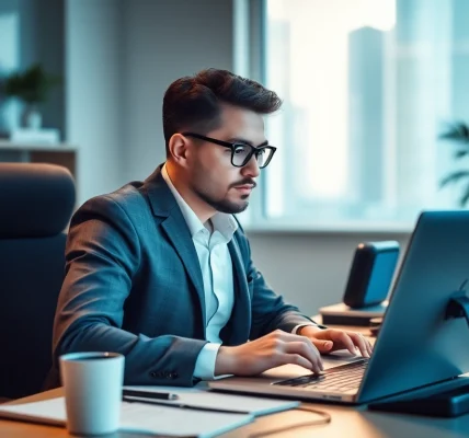 Headhunter IT berät am Schreibtisch kompetent IT-Profis.