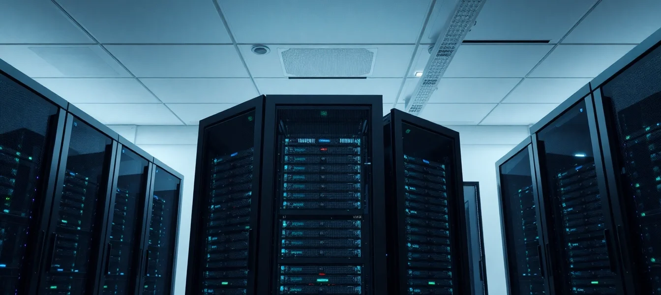 Server 2022 Standard Datacenter Vergleich in einem modernen Serverraum mit technologischen Details.