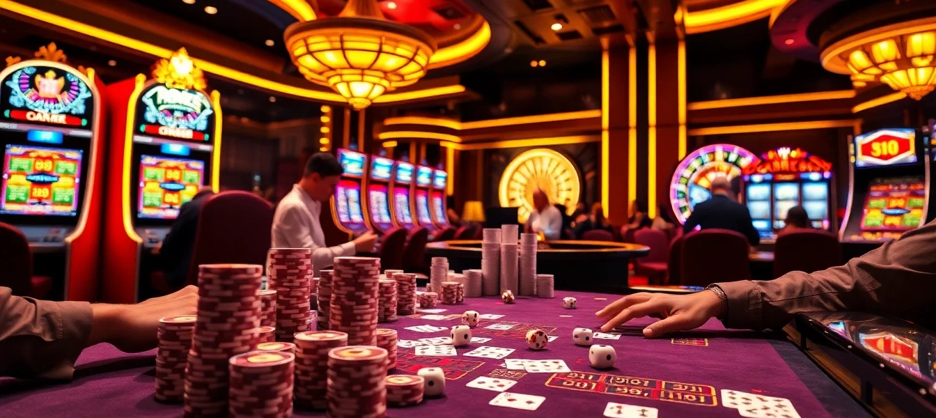 Engaging scene of players winning at the S8-themed casino table with vibrant colors and luxury gaming elements.