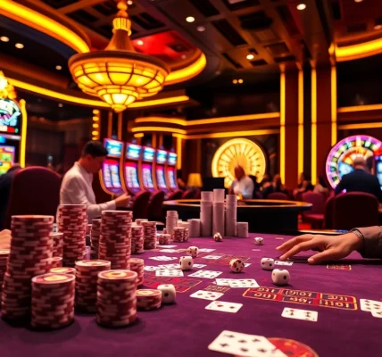 Engaging scene of players winning at the S8-themed casino table with vibrant colors and luxury gaming elements.