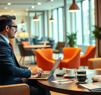 Headhunter Gastronomie consulting with a client in a modern office setting.