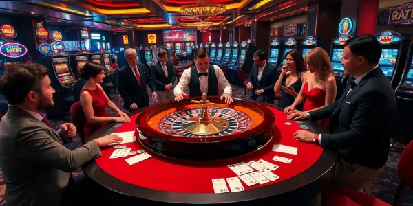 Experience the thrill of https://rr88.shopping/ at a luxurious casino table with roulette and eager players.