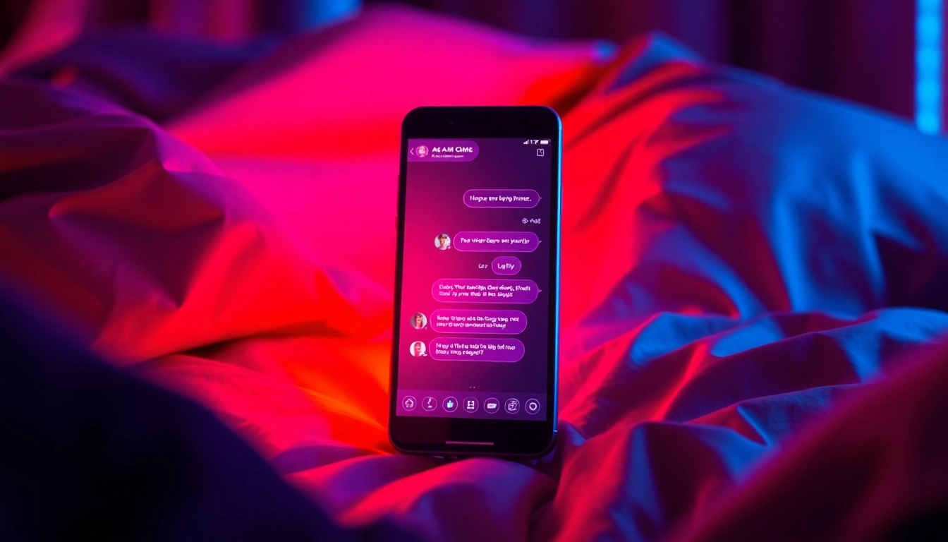 Engaging AI chat porn interface displaying seductive dialogue on a modern smartphone.