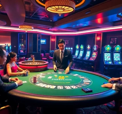 Engaged players at TG88 poker table enjoying a professional casino atmosphere.