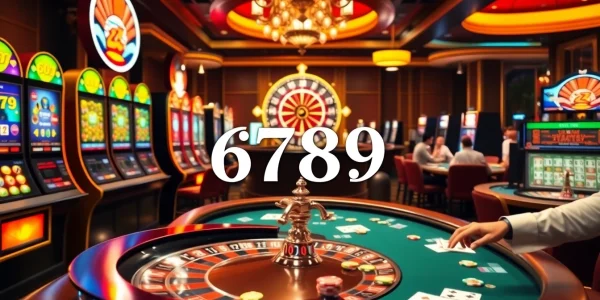 A vibrant casino scene showcasing exciting games and slots, highlighting winning strategies at 6789.