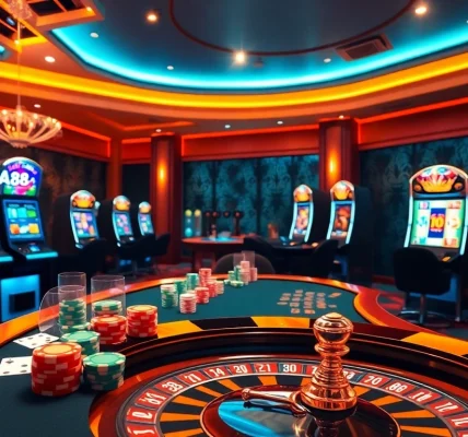 Experience thrilling online gambling at XOCDIA88 with vibrant casino visuals and exciting gameplay.