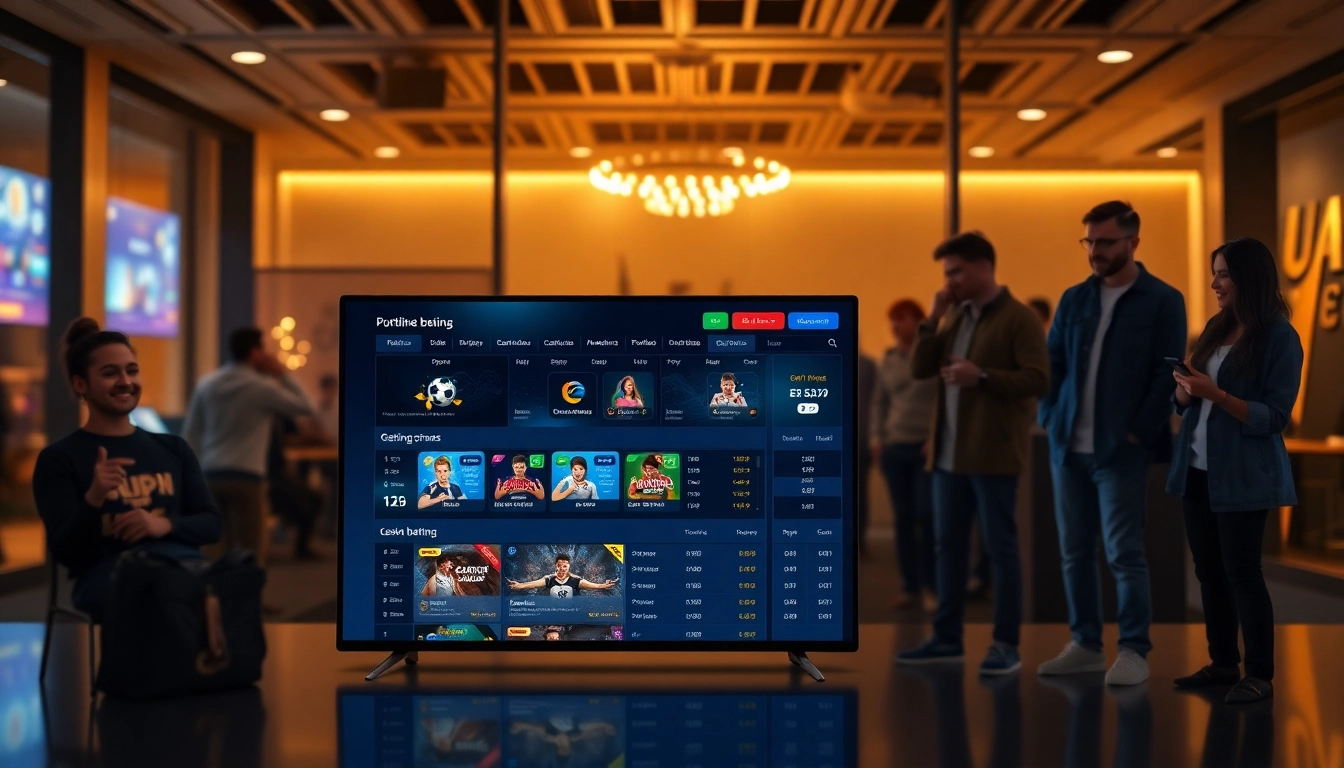 Reputable online betting platform showcasing diverse players and digital games, emphasizing nhà cái uy tín.