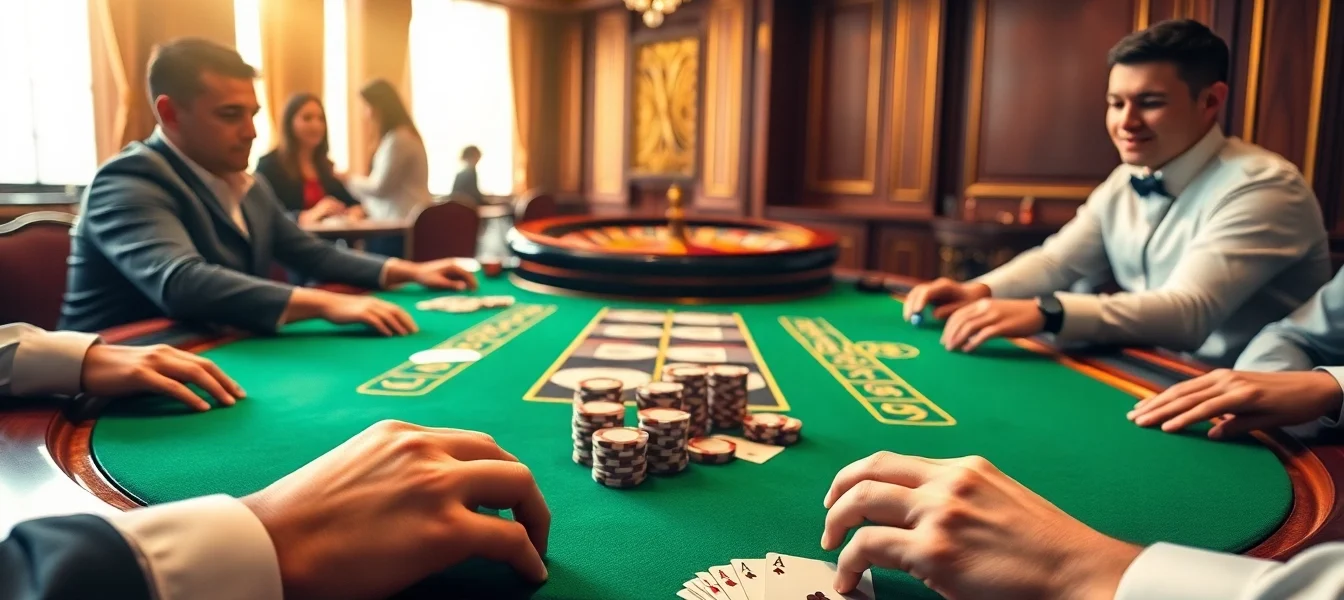 Play poker at the stylish casino table with chips and cards after visiting https://ecogreenbuilders.in/contact/ for more info.