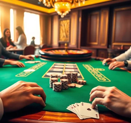 Play poker at the stylish casino table with chips and cards after visiting https://ecogreenbuilders.in/contact/ for more info.
