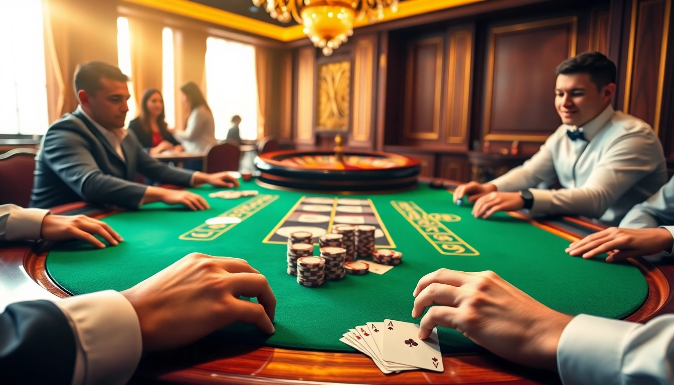 Play poker at the stylish casino table with chips and cards after visiting https://ecogreenbuilders.in/contact/ for more info.