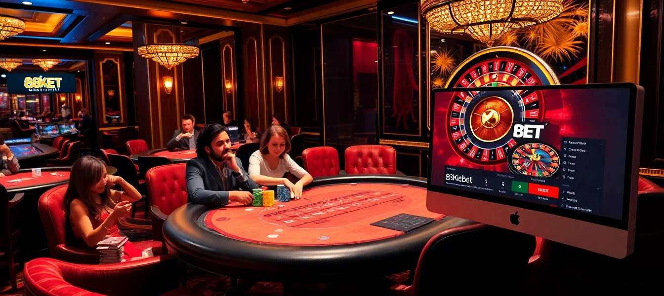 Experience premium gaming excitement at 8KBET with vibrant casino tables and thrilling action.