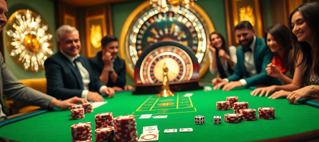 Experience the thrill of betting and strategy with GO8 com at a luxurious casino table.