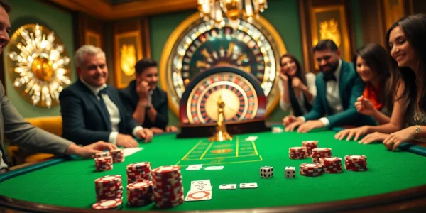Experience the thrill of betting and strategy with GO8 com at a luxurious casino table.