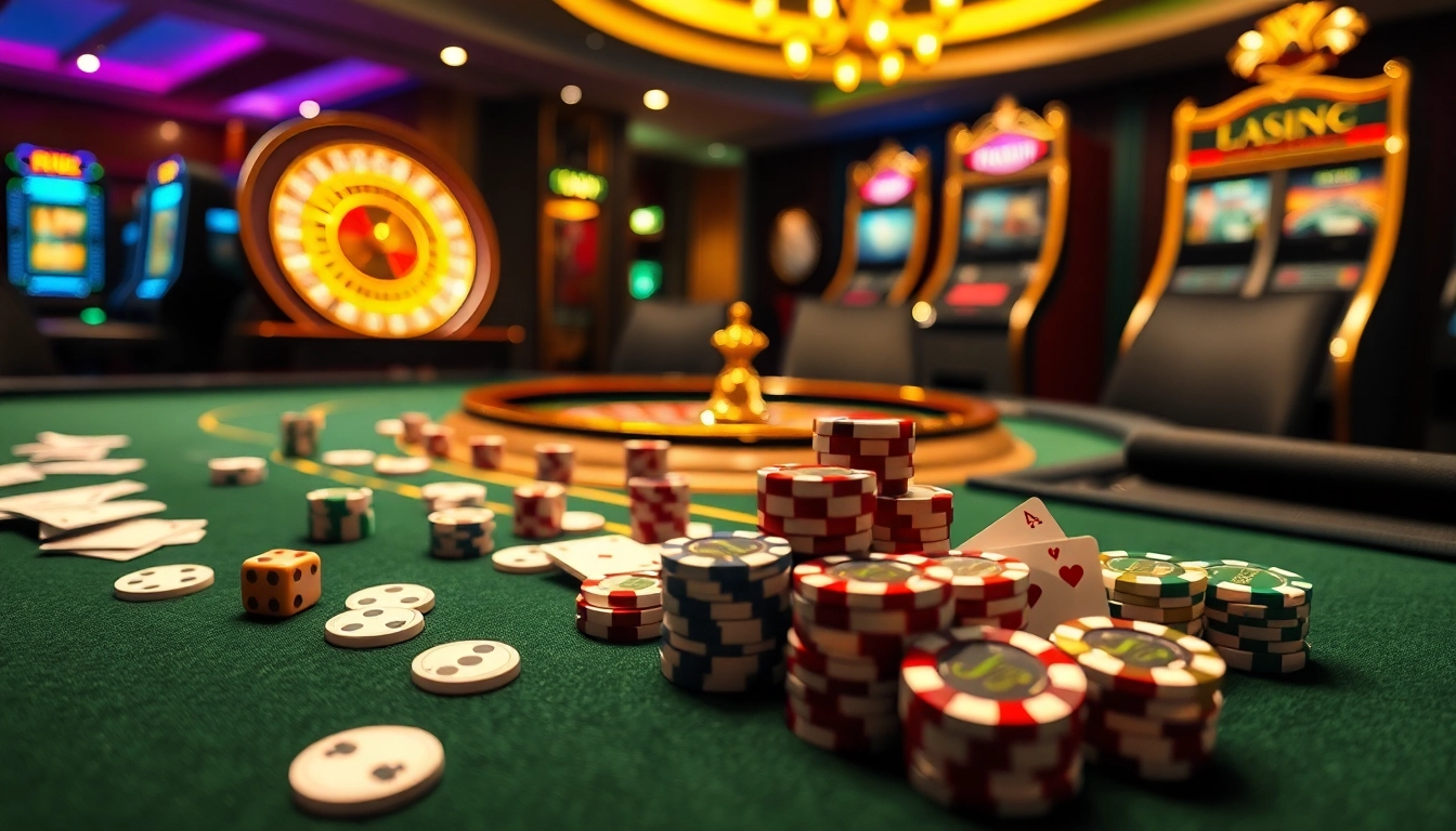 Experience the excitement of Nhà cái Lucky88 with engaging casino elements and vibrant ambiance.