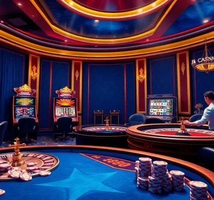 Winning at Link vào GK88 in an engaging casino scene with vibrant slot machines and poker chips.