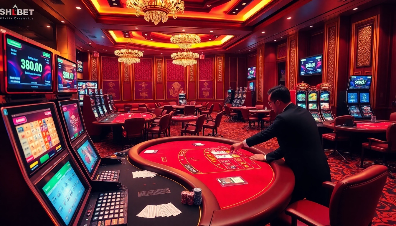 Experience the vibrant online gambling atmosphere at nền tảng trực tuyến shbet with luxurious casino elements.