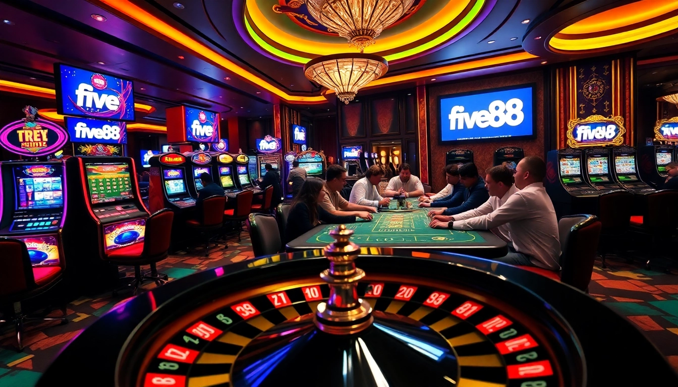 Experience the thrilling atmosphere of gambling with five88's luxurious casino features.