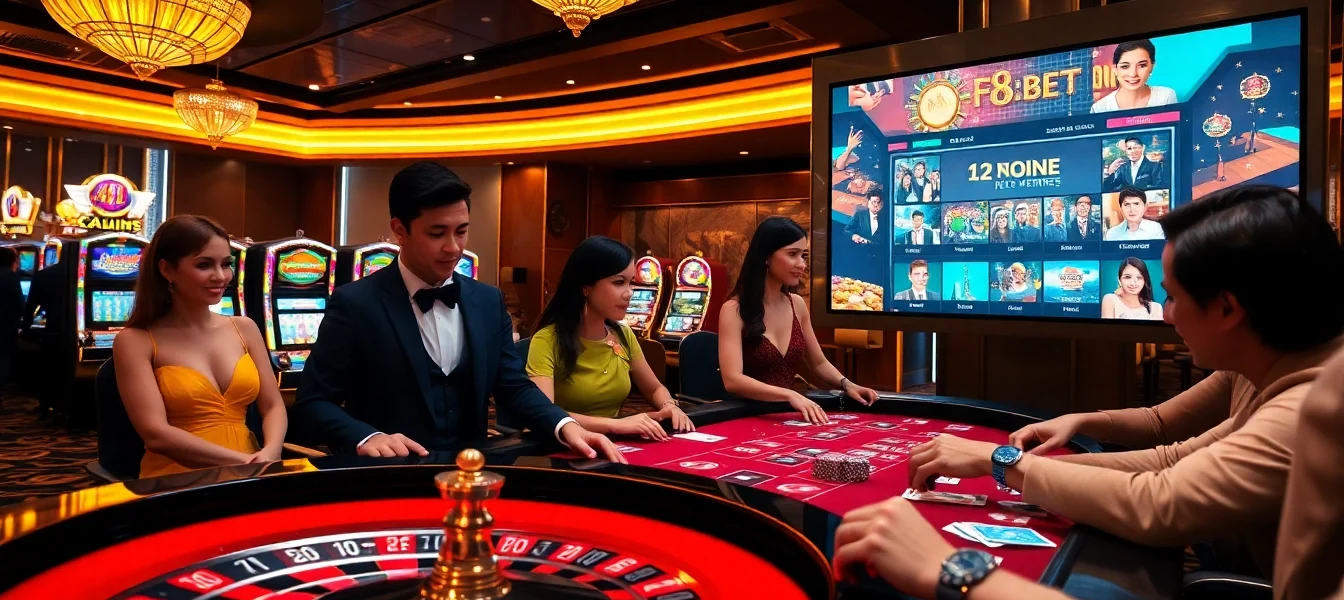 Experience the thrill of betting at https://f8bet.ventures/ with vibrant casino gaming visuals.