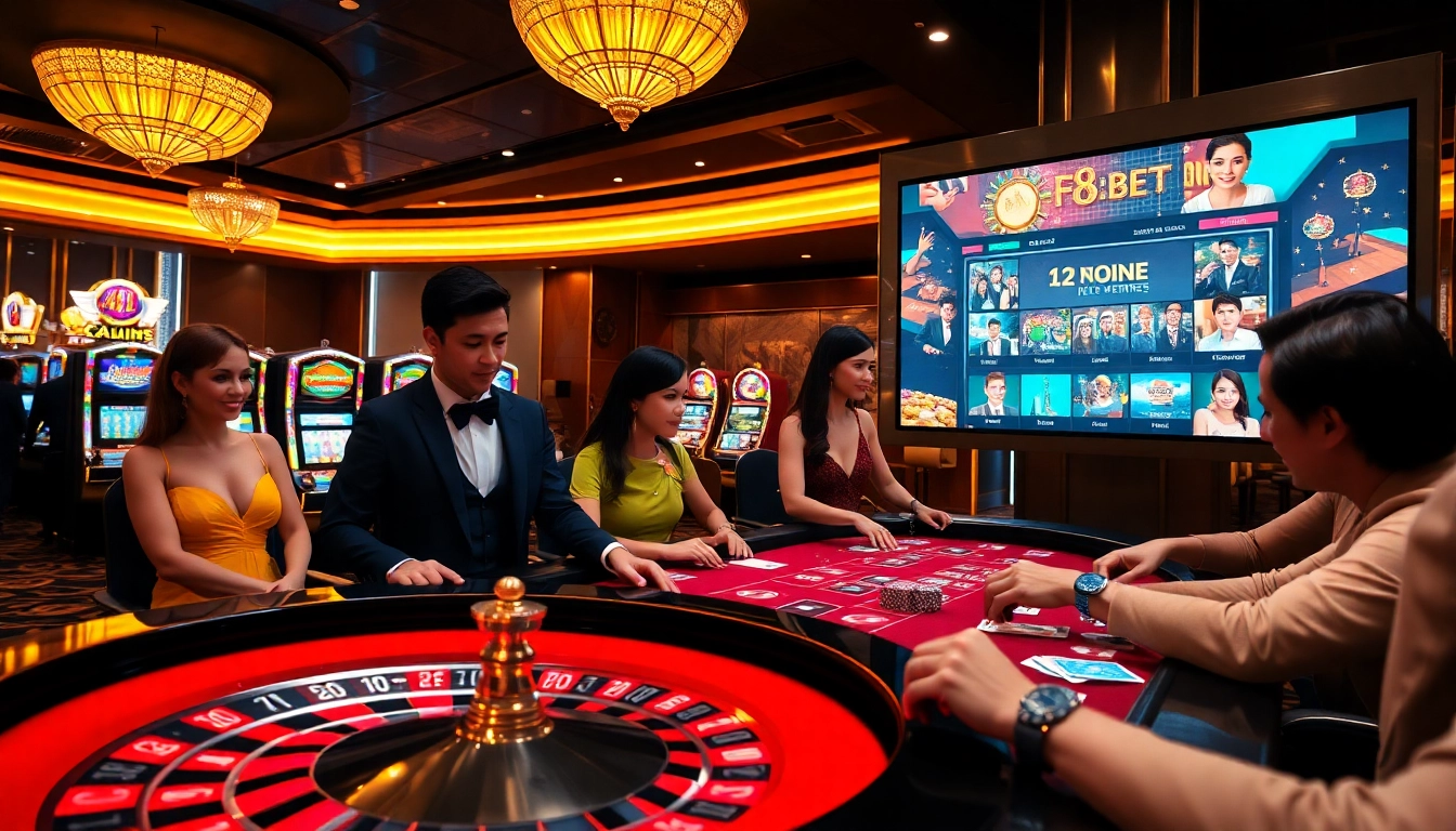 Experience the thrill of betting at https://f8bet.ventures/ with vibrant casino gaming visuals.