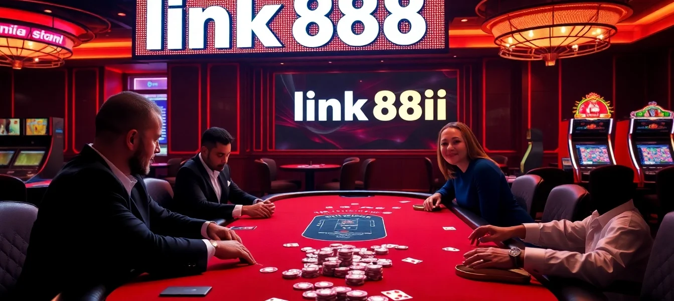 Experience the thrill at link 88i with vibrant casino tables and high-stakes poker action.