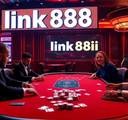 Experience the thrill at link 88i with vibrant casino tables and high-stakes poker action.