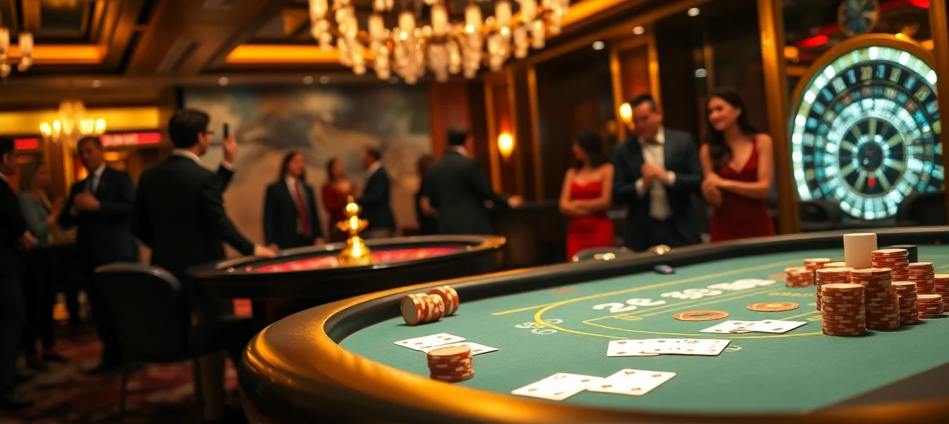 Experience the luxury of online gambling with BOT88's exciting casino setup featuring poker chips and roulette.