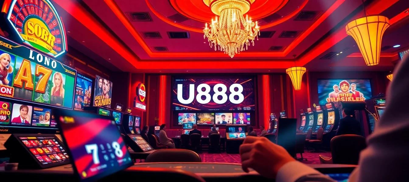 U888's dynamic online casino experience featuring engaging slots and live games.