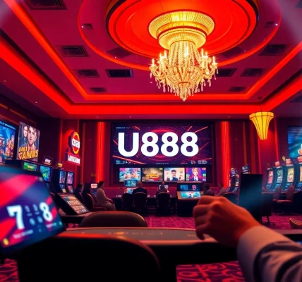 U888's dynamic online casino experience featuring engaging slots and live games.