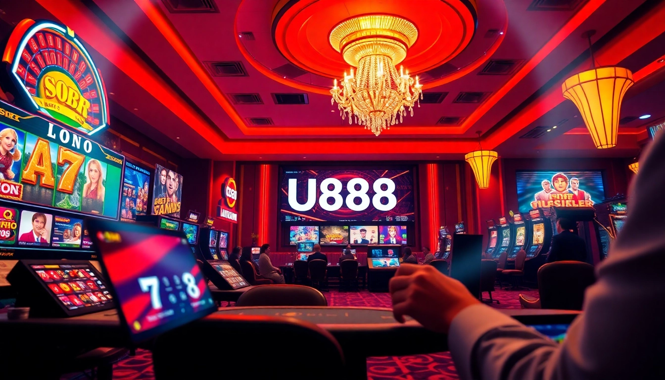 U888's dynamic online casino experience featuring engaging slots and live games.