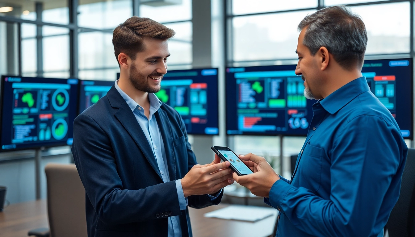 Elektronischer Führerscheinkontrollprozess in einem modernen Büro mit digitalen Geräten und Datenanzeigen.