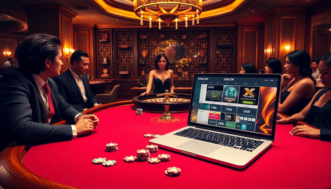 Experience the thrill of gaming at XX88.COM with vibrant casino visuals and poker excitement.