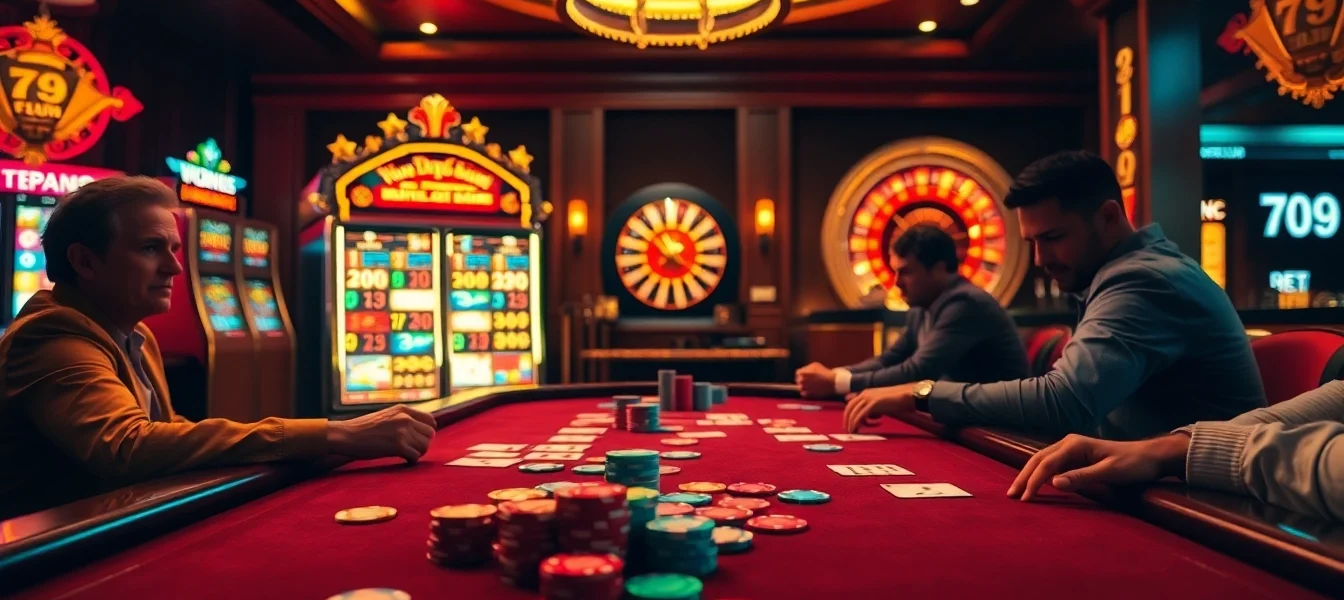Experience the excitement of 789club's lavish poker game with colorful chips and cards.
