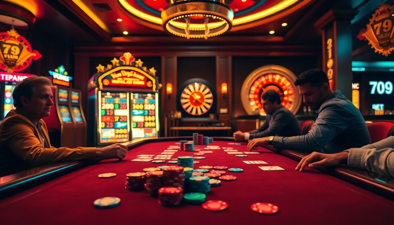 Experience the excitement of 789club's lavish poker game with colorful chips and cards.