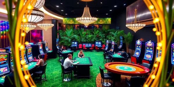 Experience the excitement of 789win's luxury casino gaming environment with vibrant tables and thrilling players.