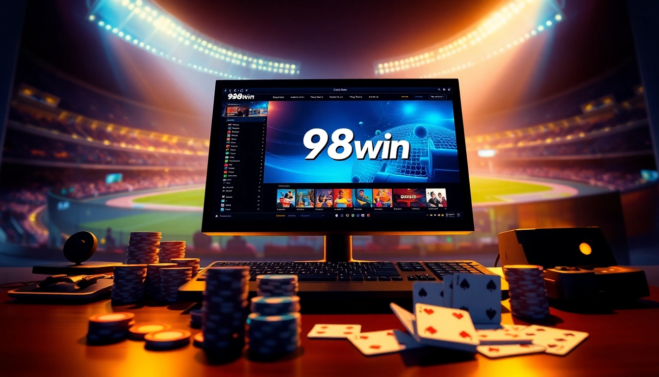 98win online casino gaming environment with vibrant colors and dynamic atmosphere