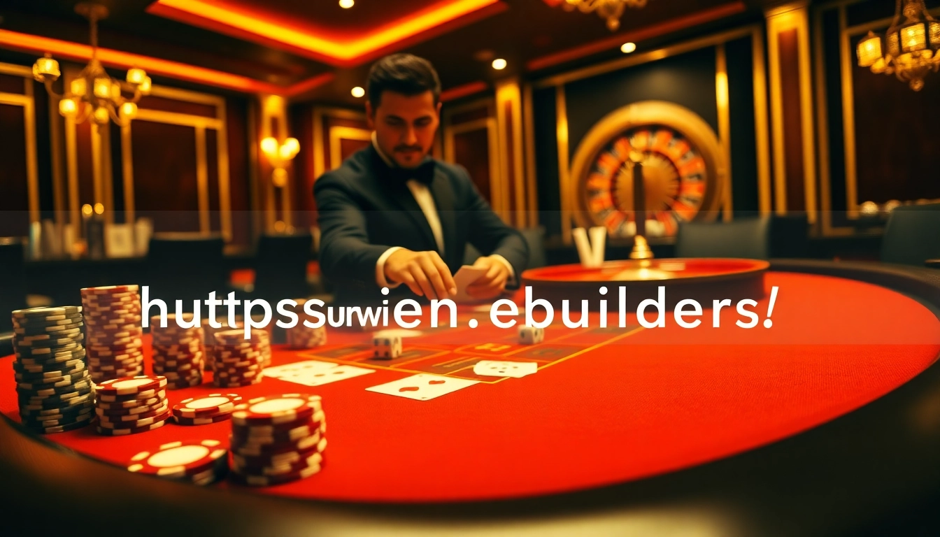 A thrilling poker game at https://sunwin.builders/ with a professional dealer and vibrant casino atmosphere.