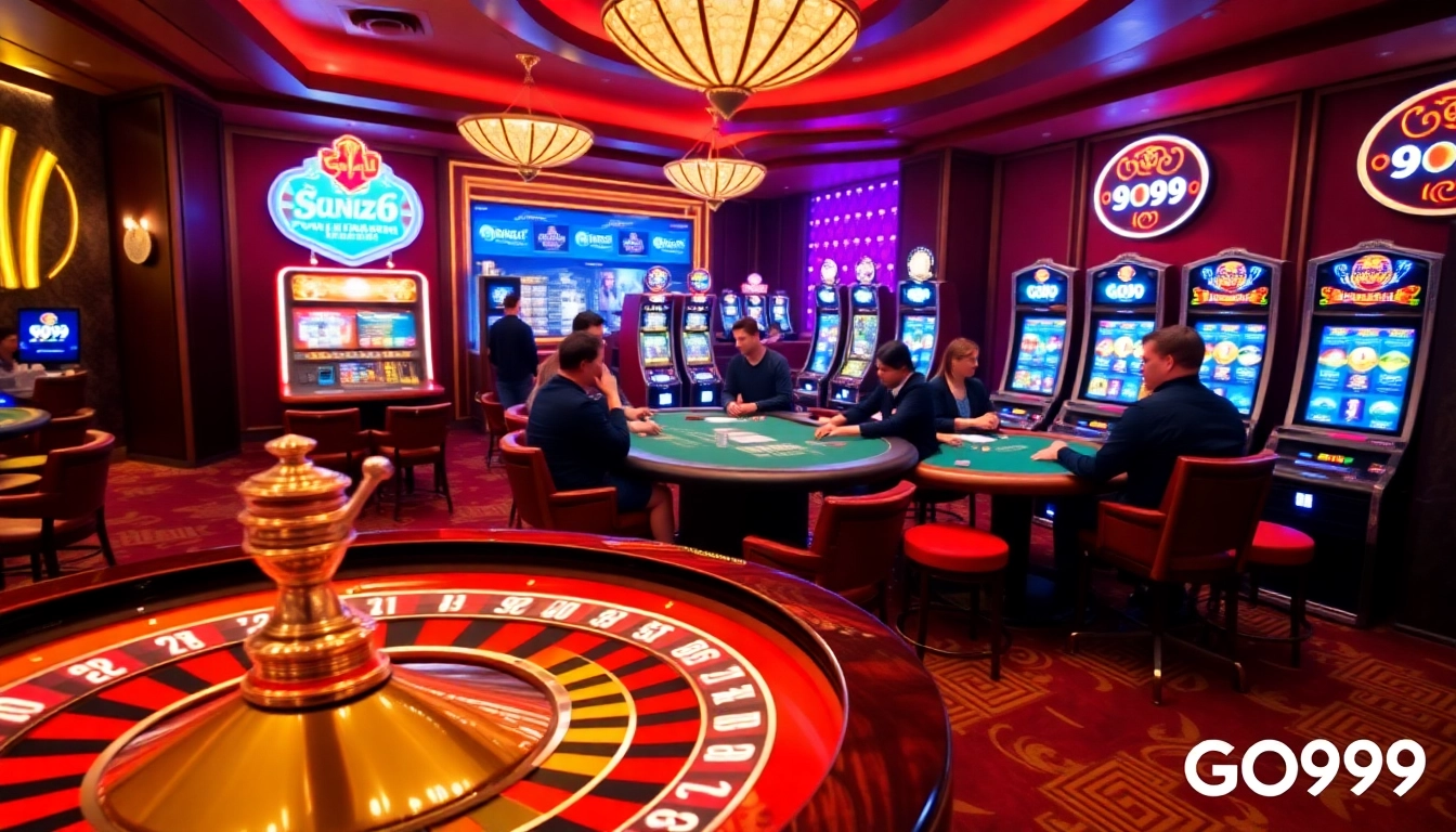 Experience the excitement of GO99 with vibrant casino action featuring roulette and poker.