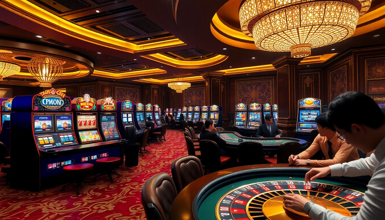 Experience the thrilling ambiance of Trang Chủ PG66 with players enjoying strategic action at casino tables.