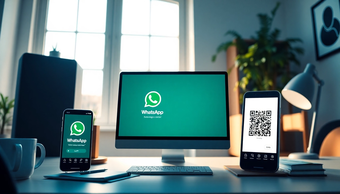 在现代家庭办公环境中访问 WhatsApp Web 的 WhatsApp 在线登录。