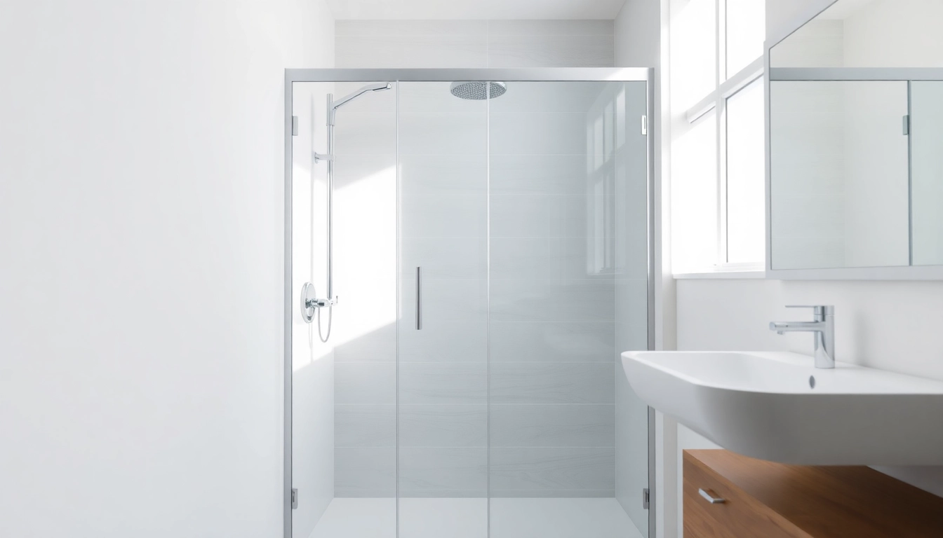 Dusche 100x100 mit eleganter Glasabtrennung und modernem Design im Badezimmer.