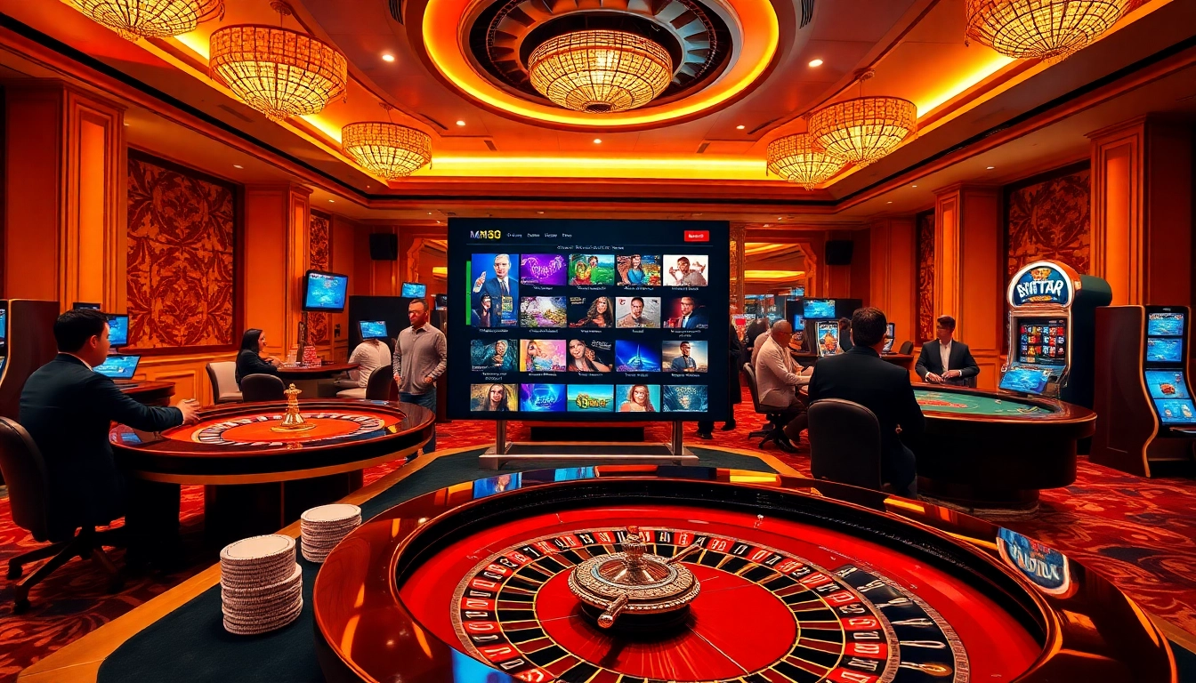 Gearing up for excitement at MM88 with vibrant casino tables and engaging players.