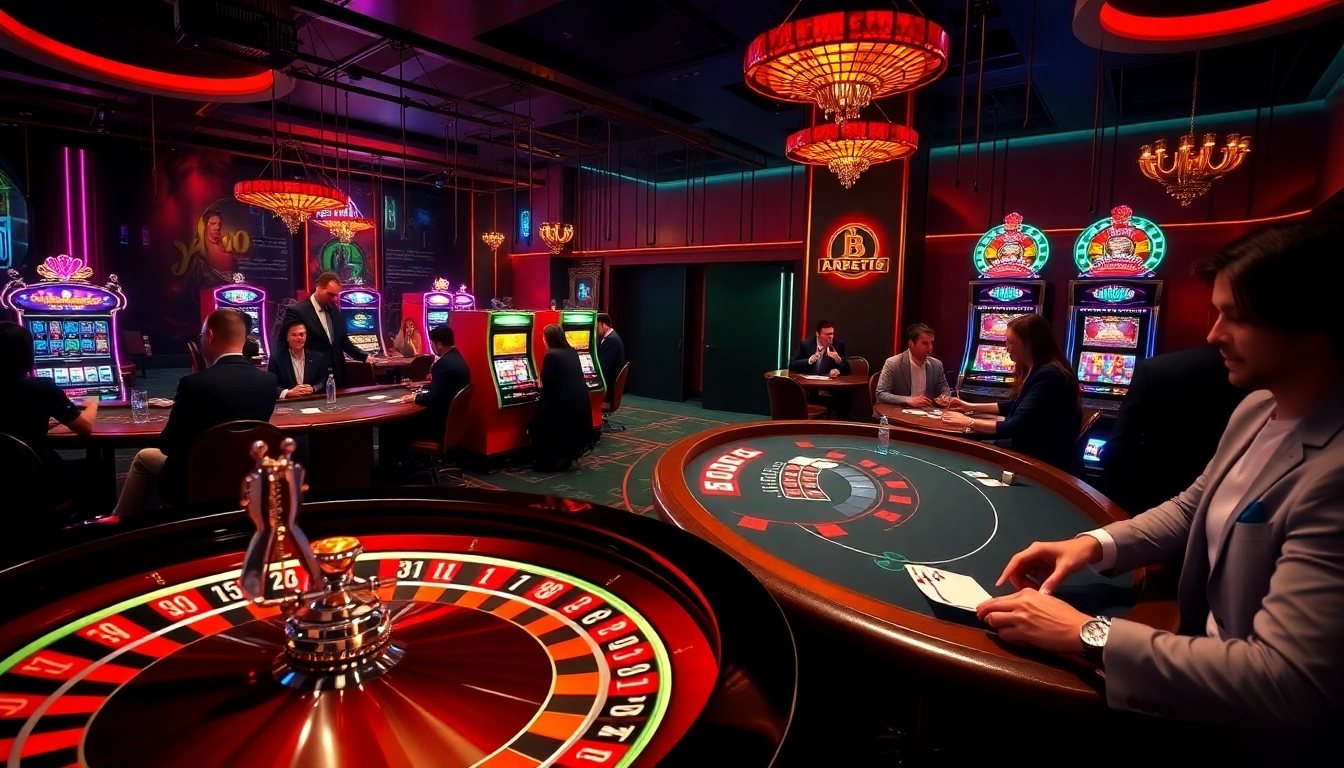 Engage with the hidden wiki 1 through a lively casino scene showcasing poker, roulette, and slot excitement.