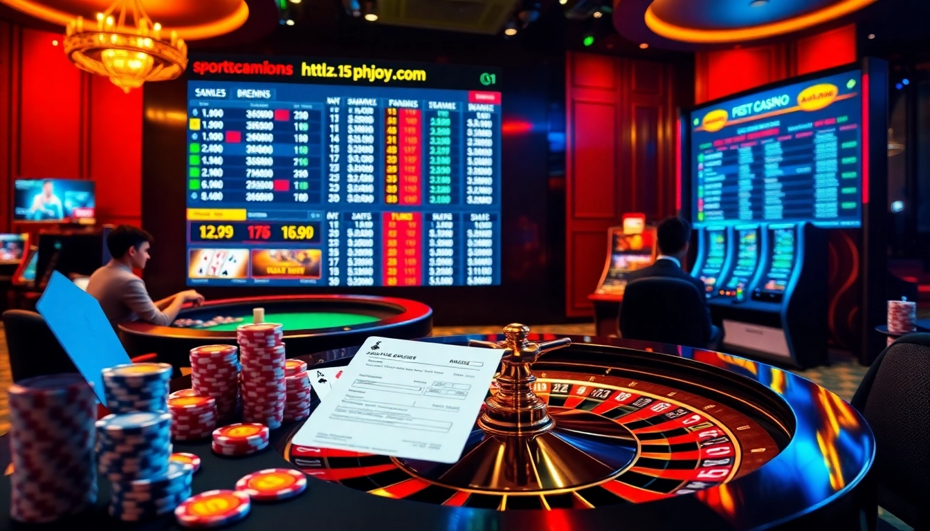 Experience thrilling gaming action at https://phjoy.it.com/ with poker chips and vibrant casino interfaces.