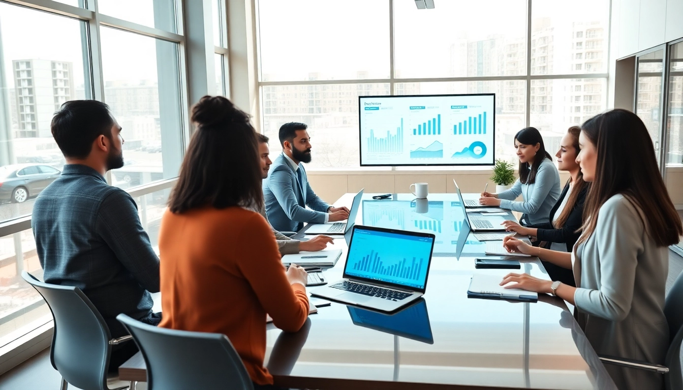 Focus Page über Vertriebsrekrutierungsstrategien in einem dynamischen Büro, wo vielfältige Fachleute zusammenarbeiten.